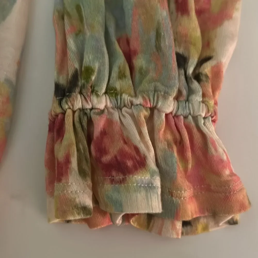 Soft Surrondings Floral Pink and Green Women's Top size XS - Picture 3 of 6